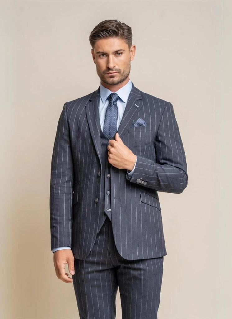 Cavani - Colbert Navy Blauw Invincible Suit
