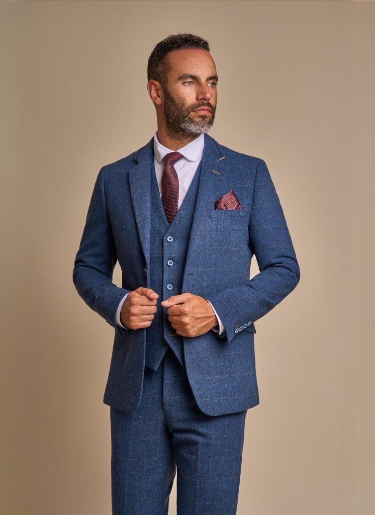 Cavani - Colbert Peaky Style Carnegi Navy Tweed