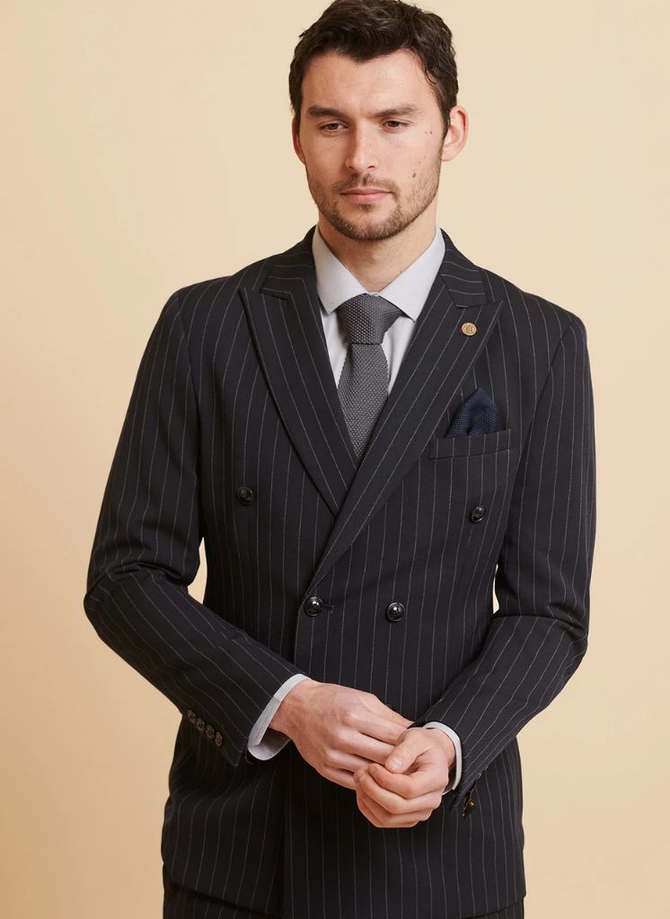 Marc Darcy - Colbert Gestreept Rocco Navy DB - 1