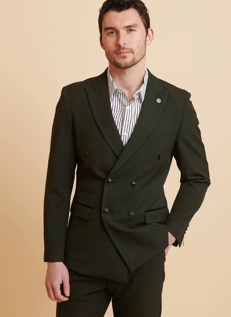Marc Darcy - Colbert Ruitpatroon Bromley Olive Green DB - 1