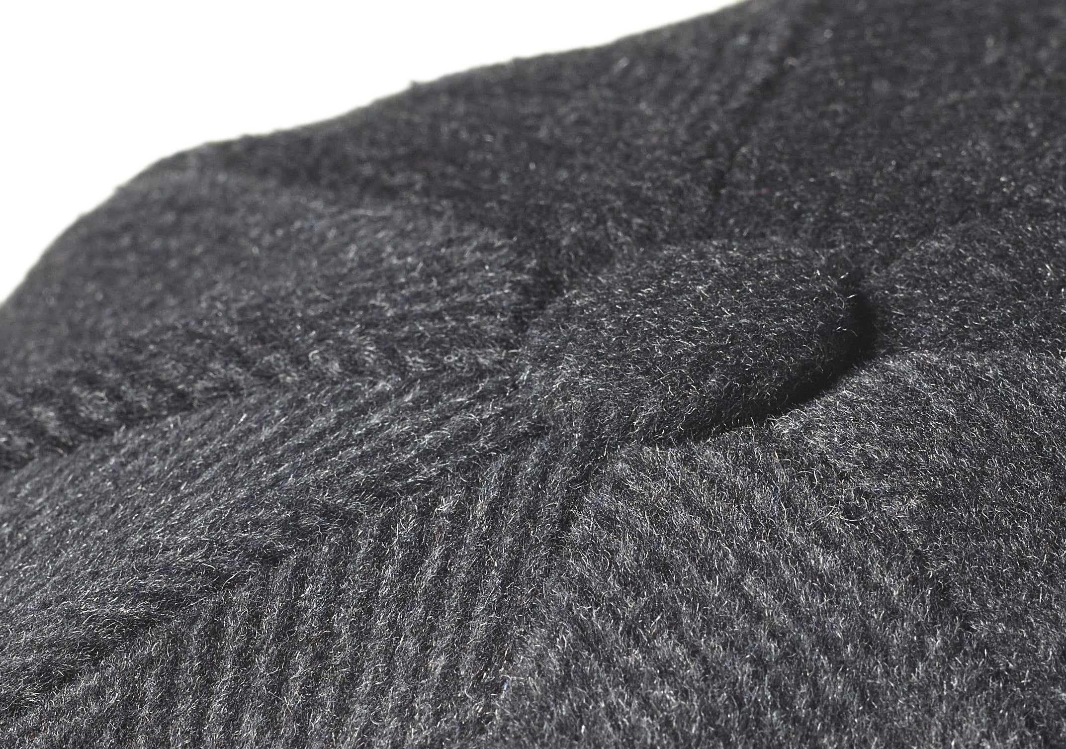 Melton Wool - Svart Mössa med Kritstrimmor