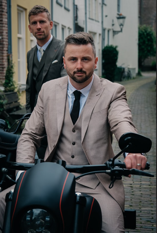 CASTLESON Major - Driedelig Herenpak Beige