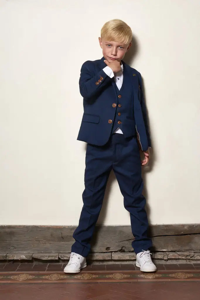 Driedelig pak voor kinderen - Max royal blue - kinder pak