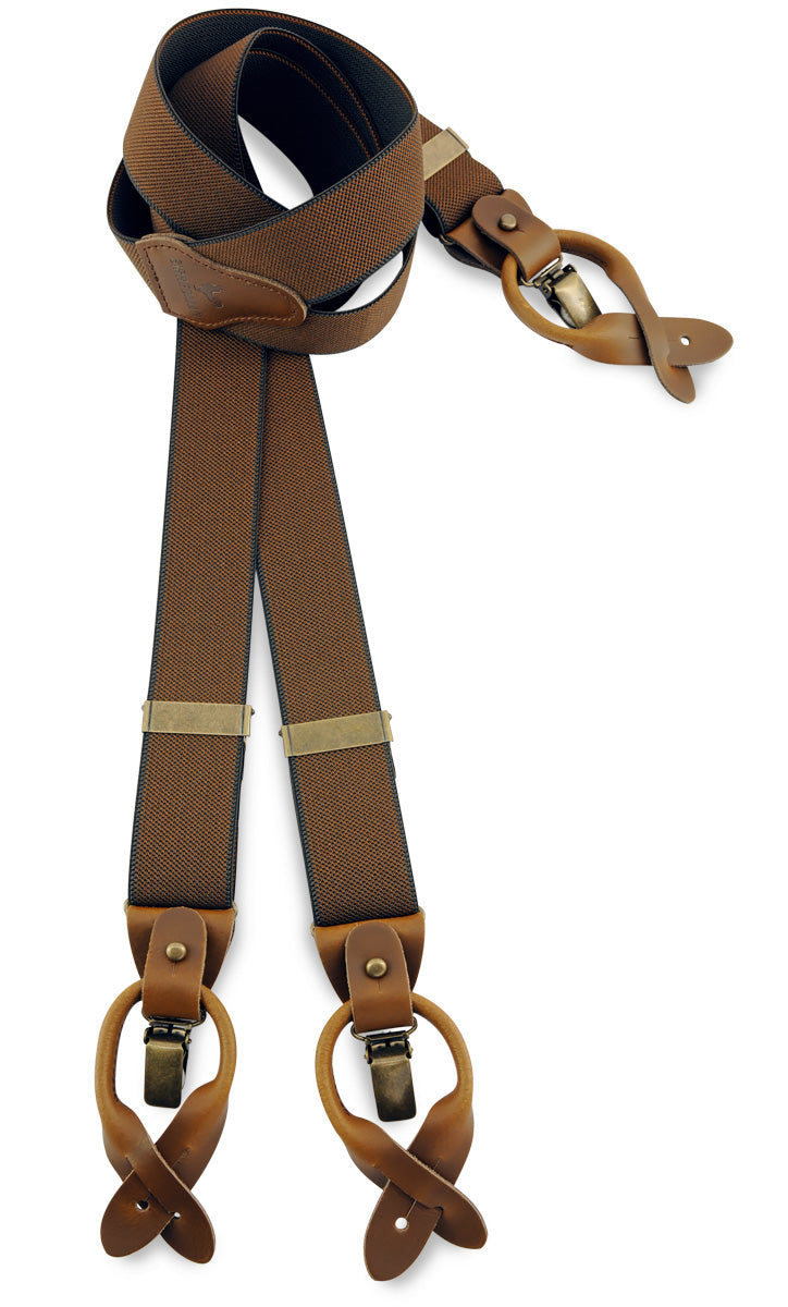 Luxe bretels handgemaakt - Riddle Woods Brown - bretels