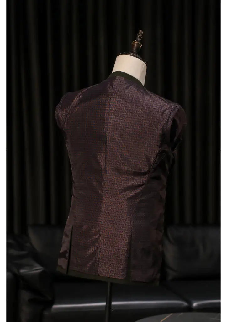 TAVERNY Chief - Heren pak Olive tweed - driedelig pak
