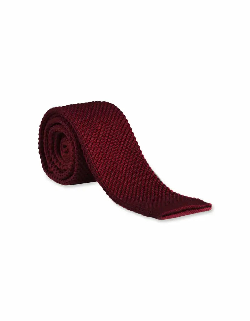 Stropdas wine gebreid - Castleson Limited wine red