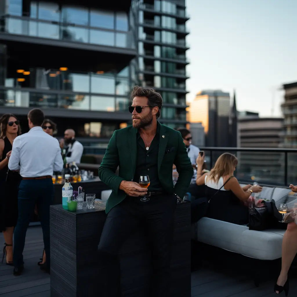 Welke kleur schoenen draag je onder een groen pak?