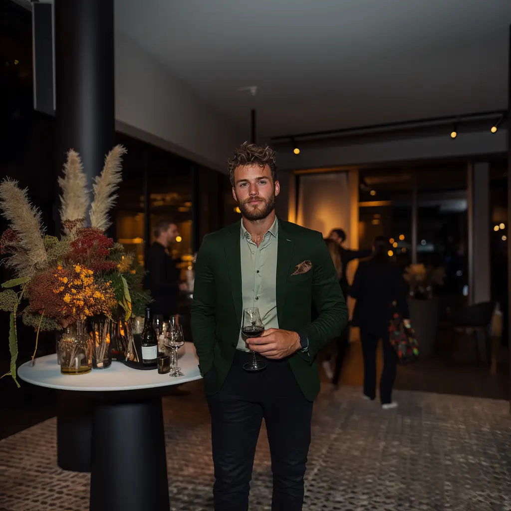 Welke kleur past bij een groen pak?