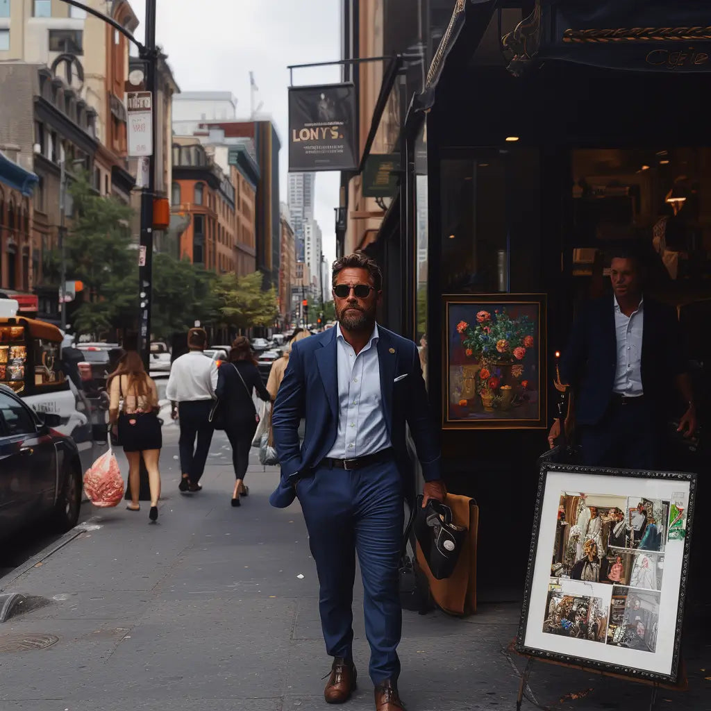 Zijn blauwe pakken nog in de mode?