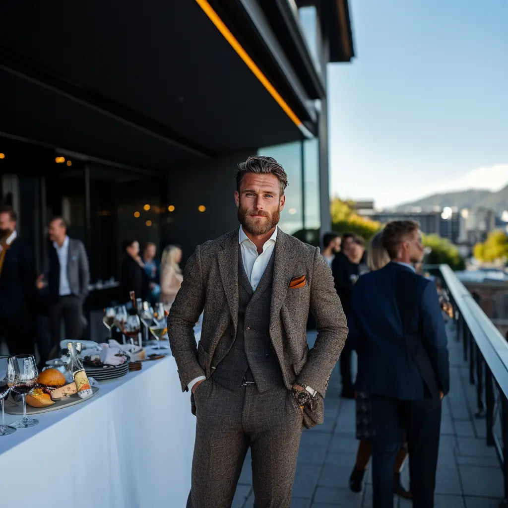 Hoe draag je een tweed pak?