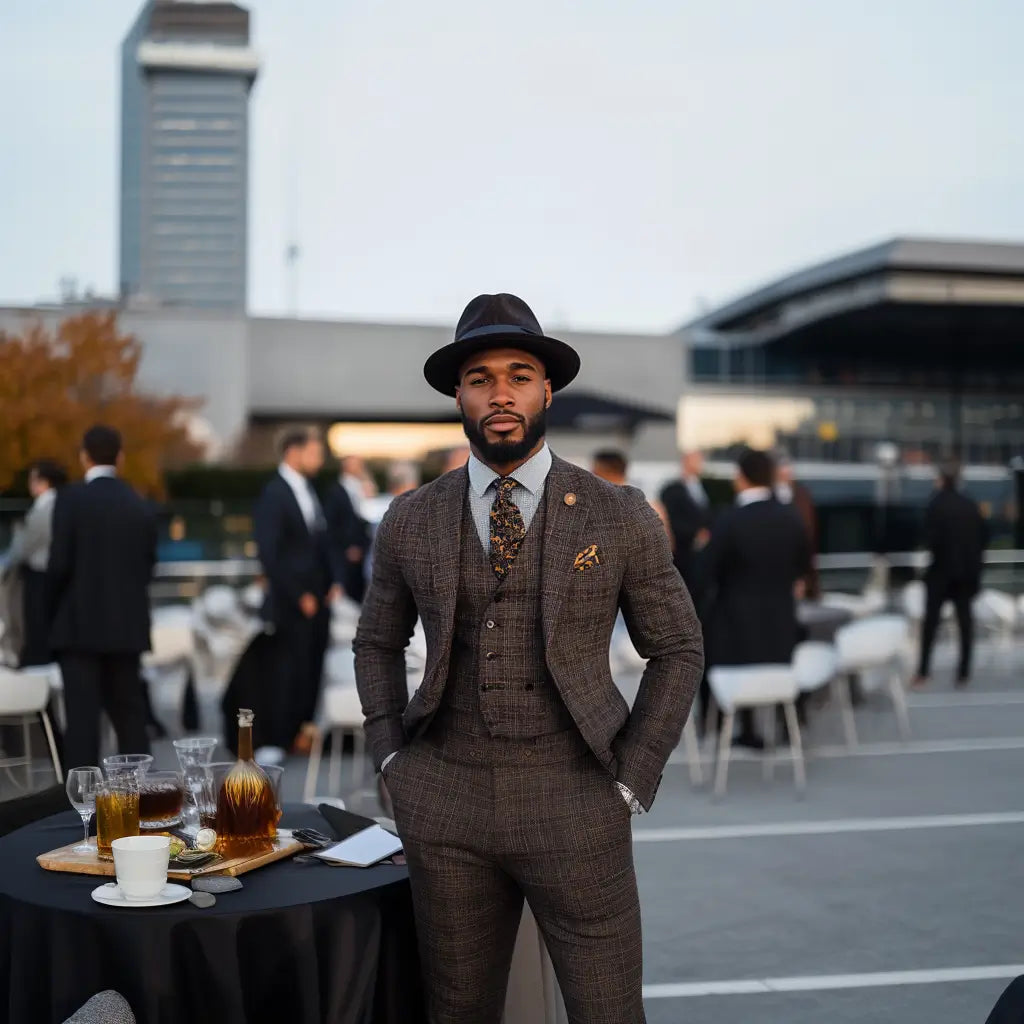 Is een bruin pak een goede keuze?