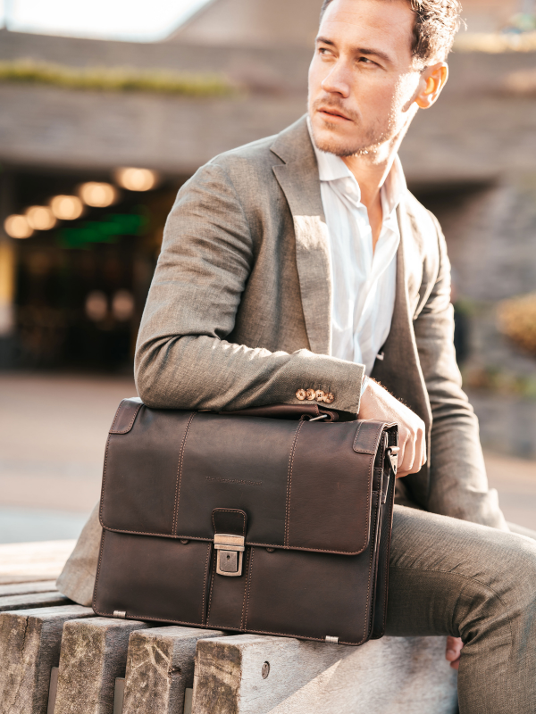 Zakelijke tas voor heren, schooltas, zakelijke tassen van echt leer, 35,6 cm, aktetas, boodschappentas, zakelijke schoudertas, Bruin, Retro, uniek Zakelijke tas voor heren, schooltas, zakelijke tassen van echt leer, 35,6 cm, aktetas, boodschappentas, zakelijke schoudertas, Bruin, Retro, uniek