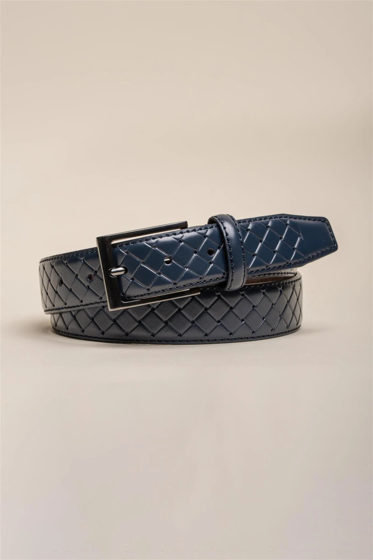 Leren Cavani Riem - BT06 Navy - Riem