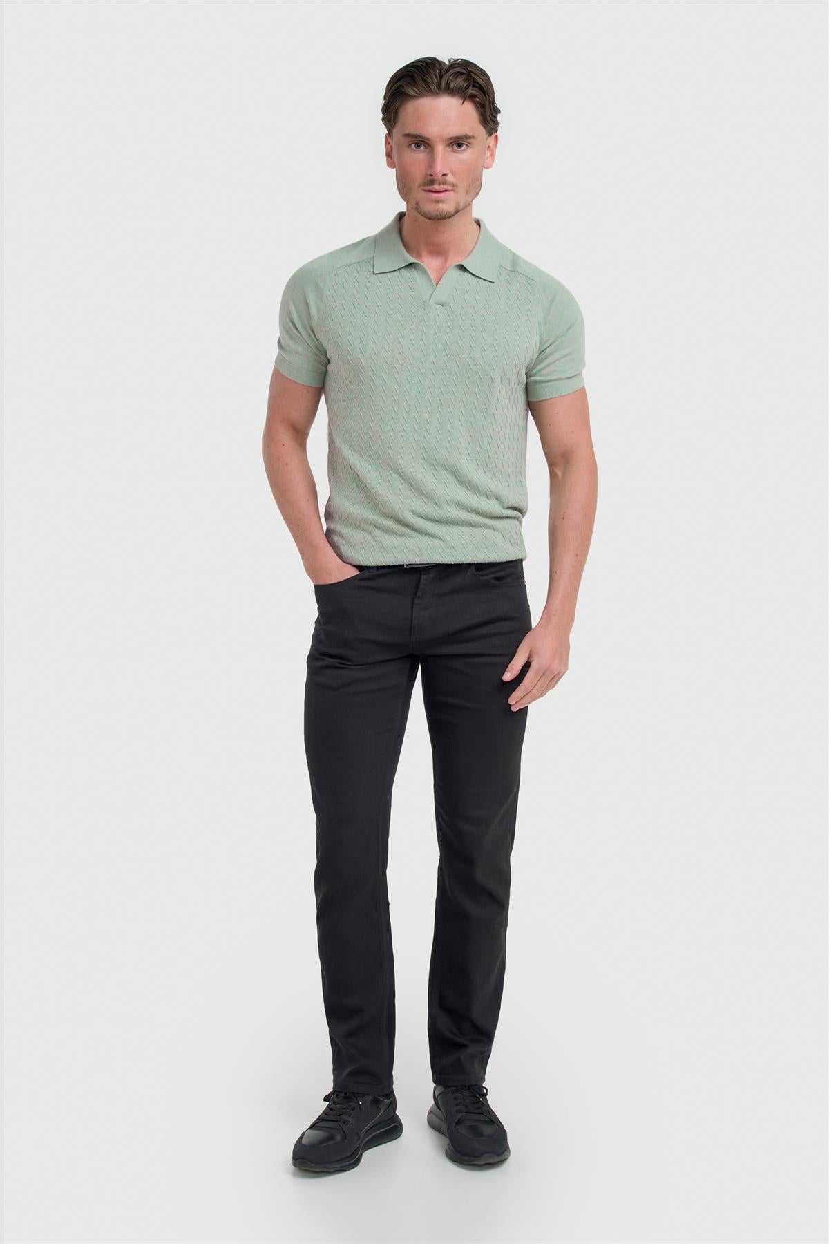 Cavani Turin Sage - Gebreide polo heren 2