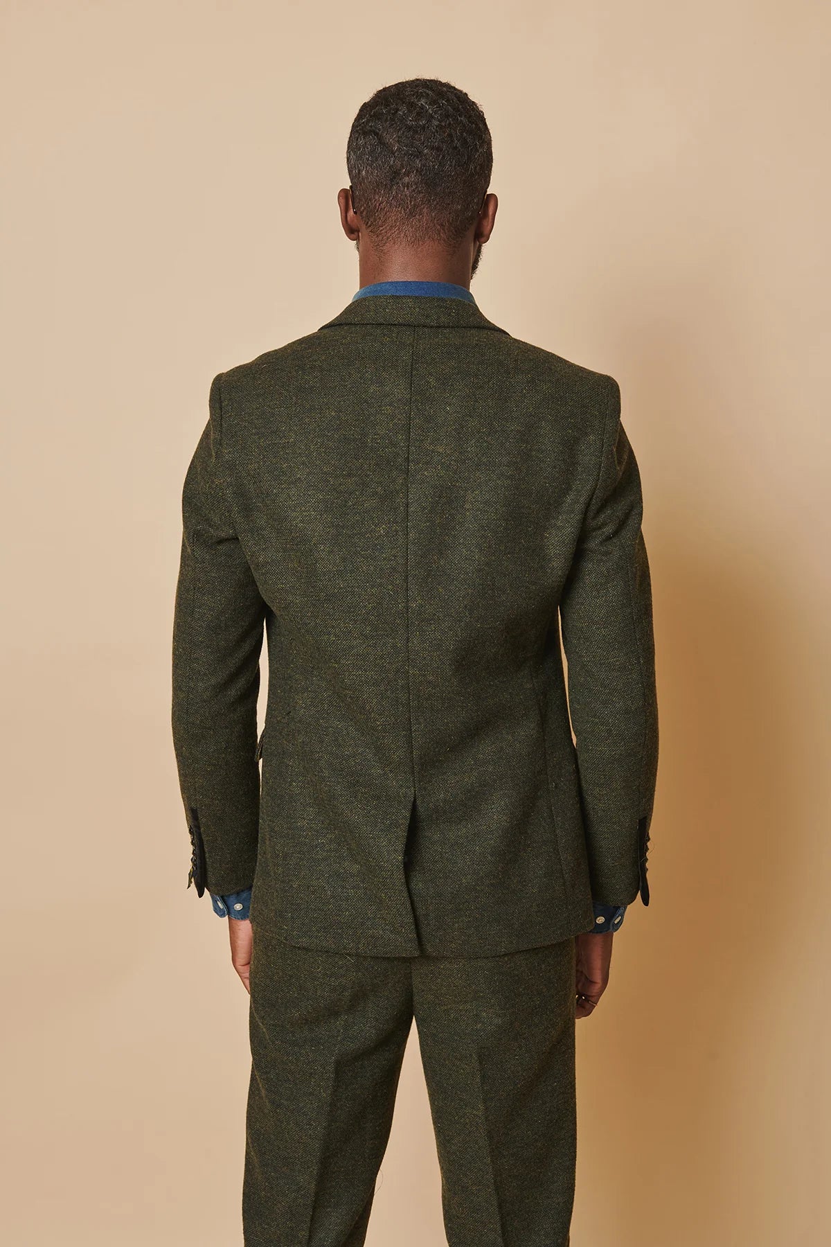 3 - delig Heren kostuum Tweed Marlow Olive - Marc Darcy