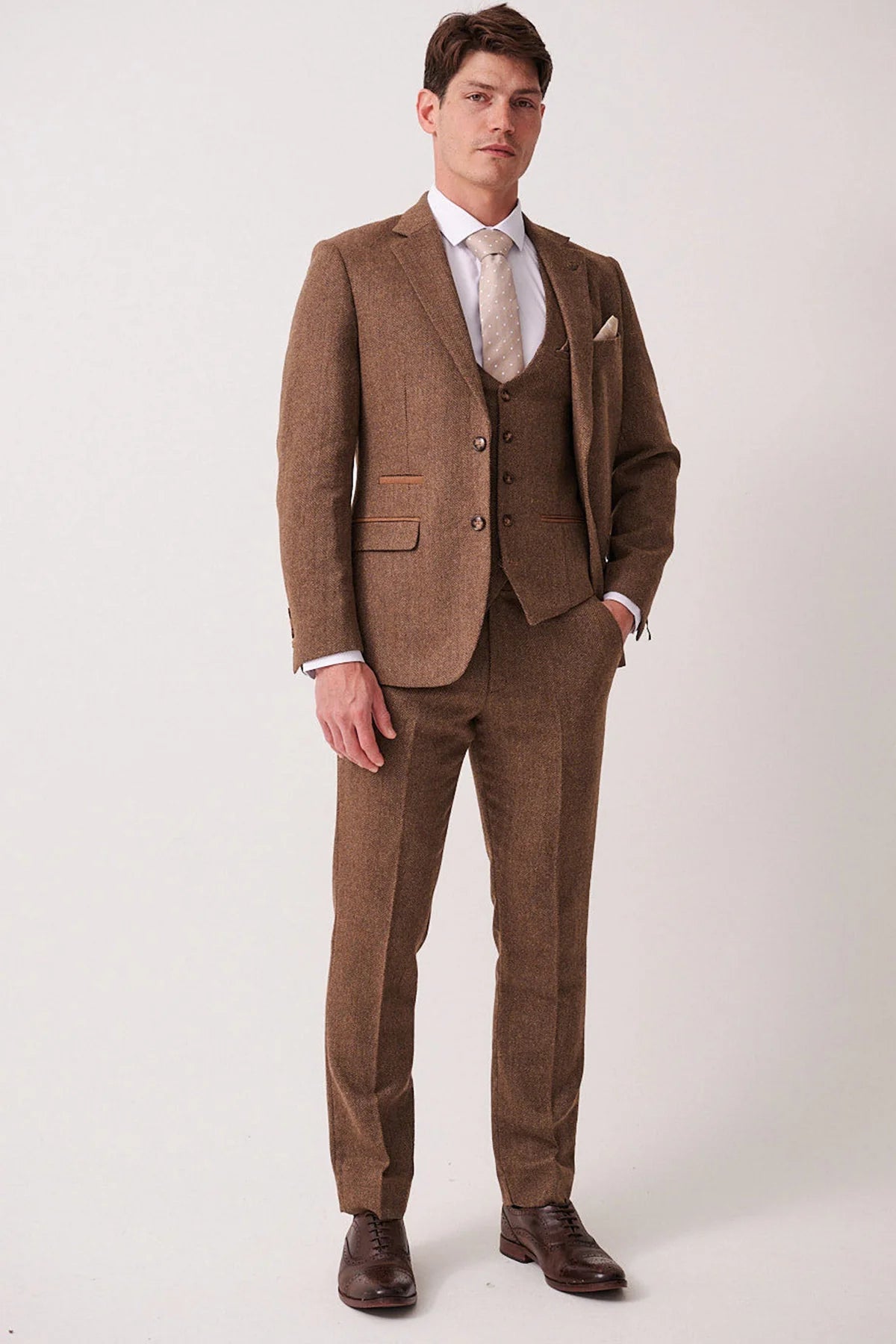 3-delig Heren kostuum Tweed Dean Tan - Marc Darcy