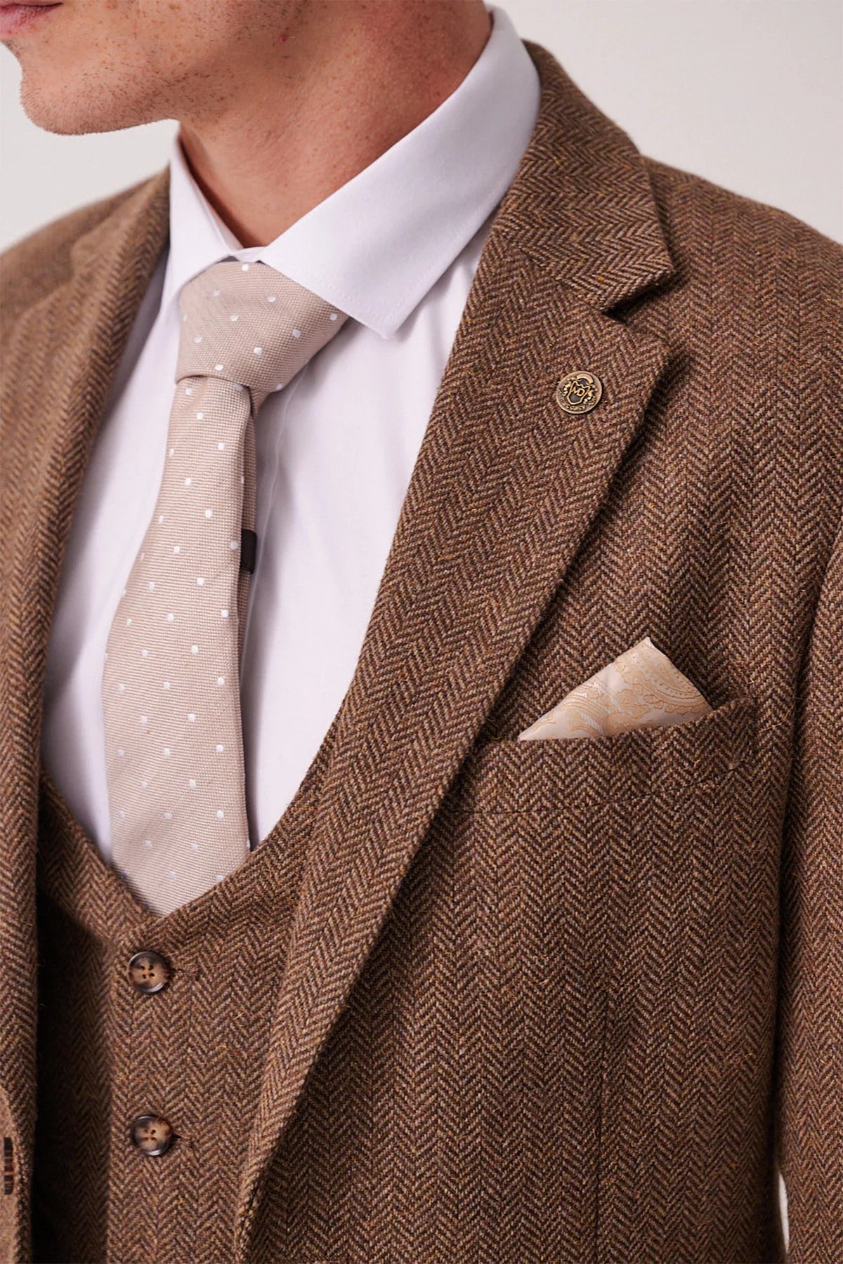 3-delig Heren kostuum Tweed Dean Tan - Marc Darcy