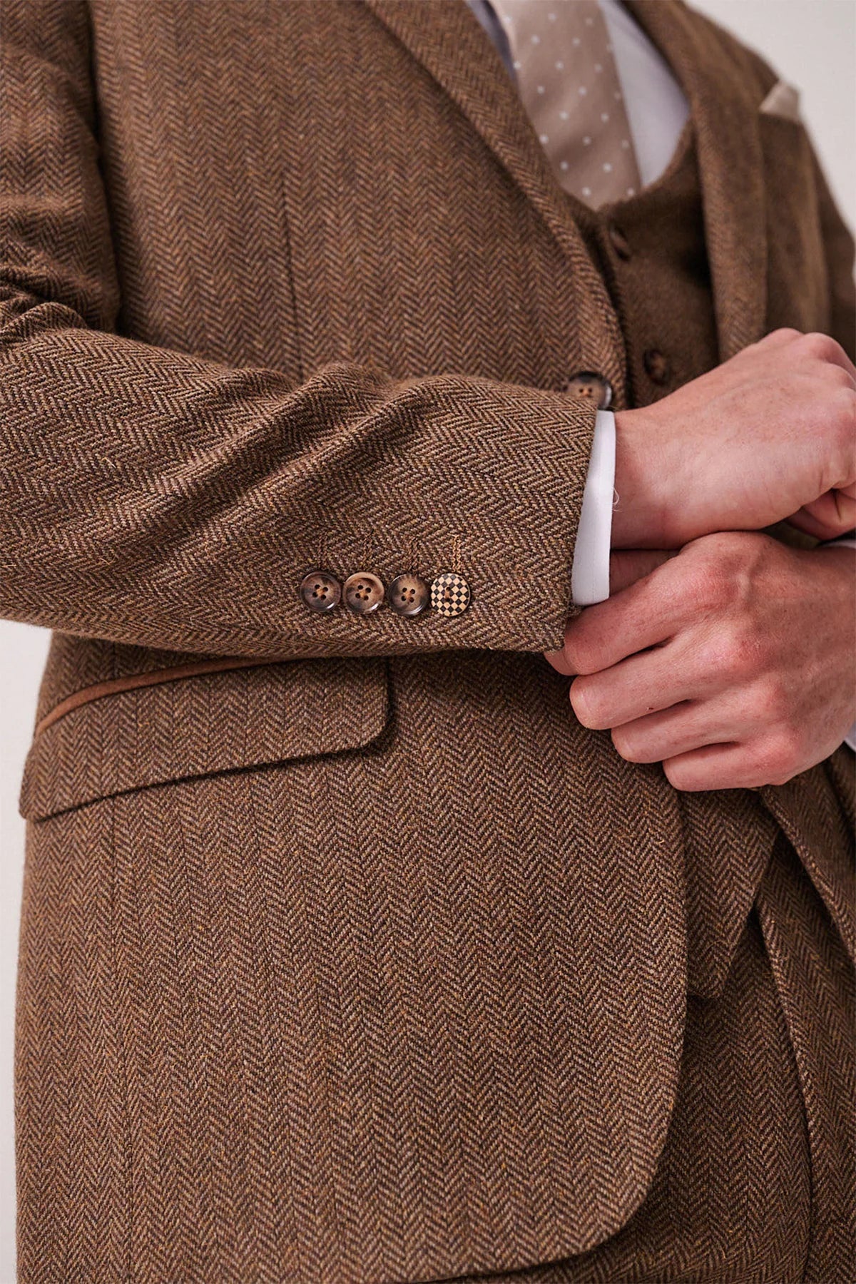 3-delig Heren kostuum Tweed Dean Tan - Marc Darcy