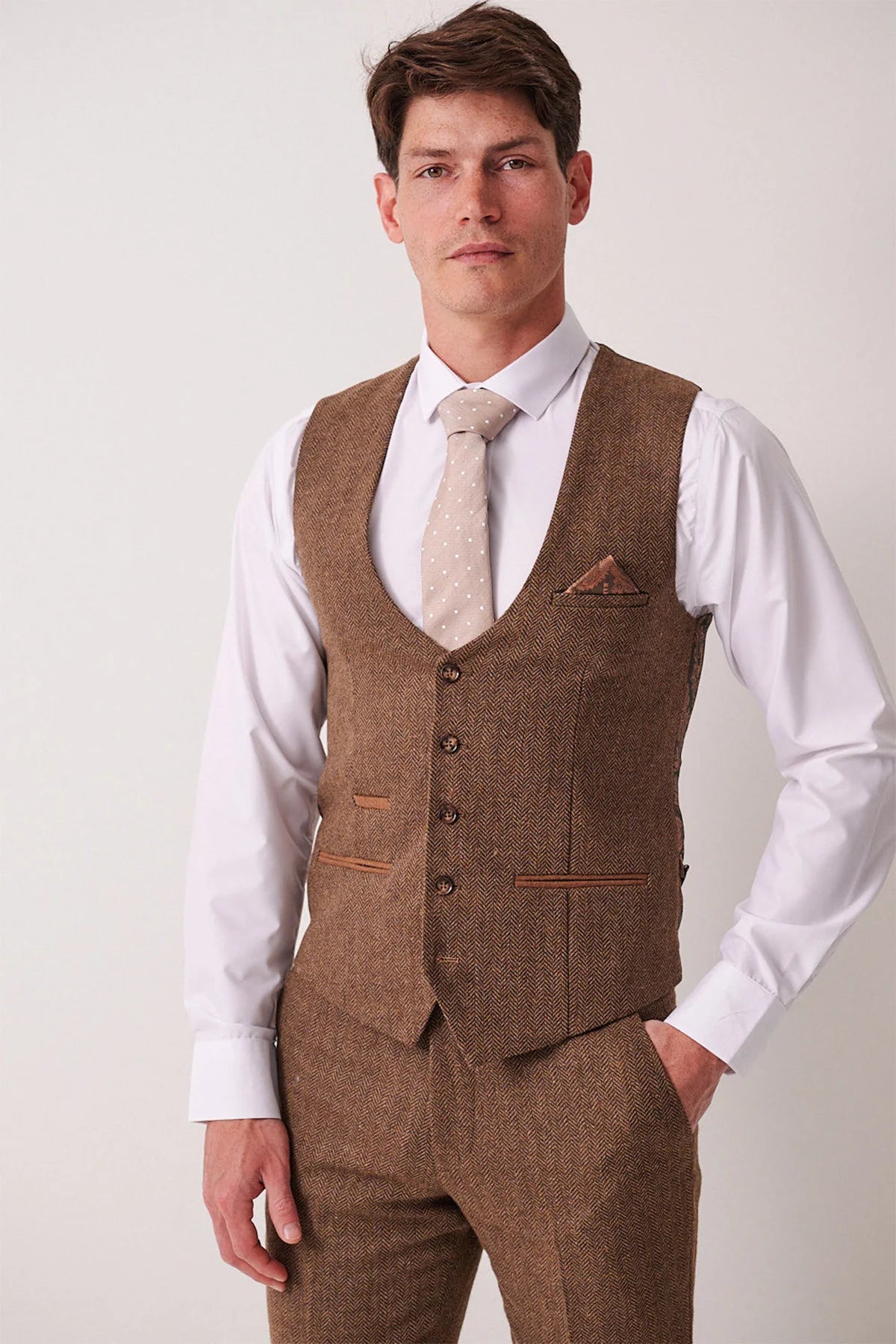 3-delig Heren kostuum Tweed Dean Tan - Marc Darcy