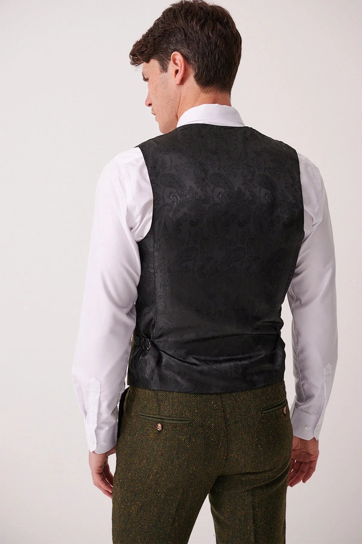 Marc Darcy - Gilet Dean Olive Tweed