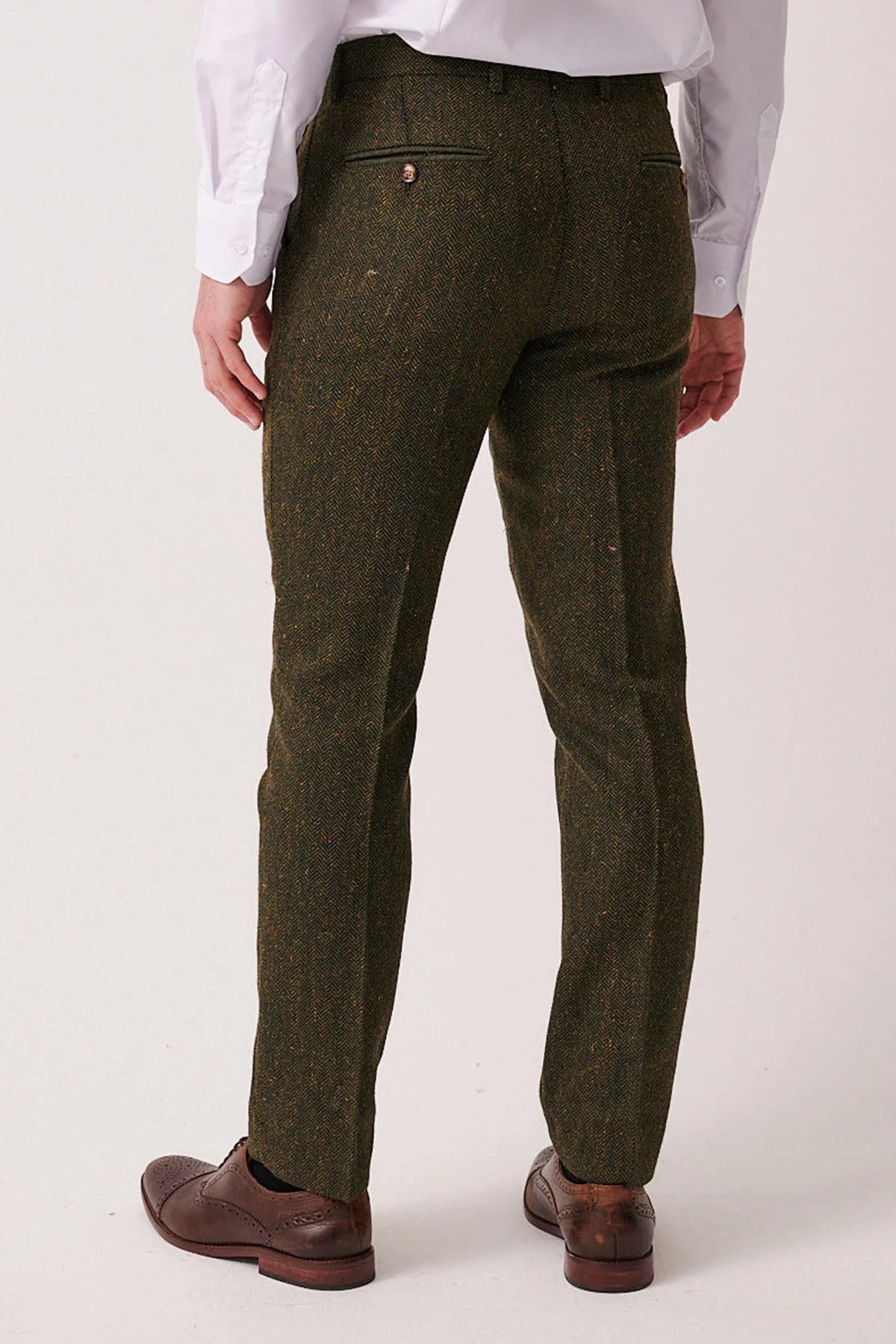 Marc Darcy - Pantalon Dean Olive Tweed
