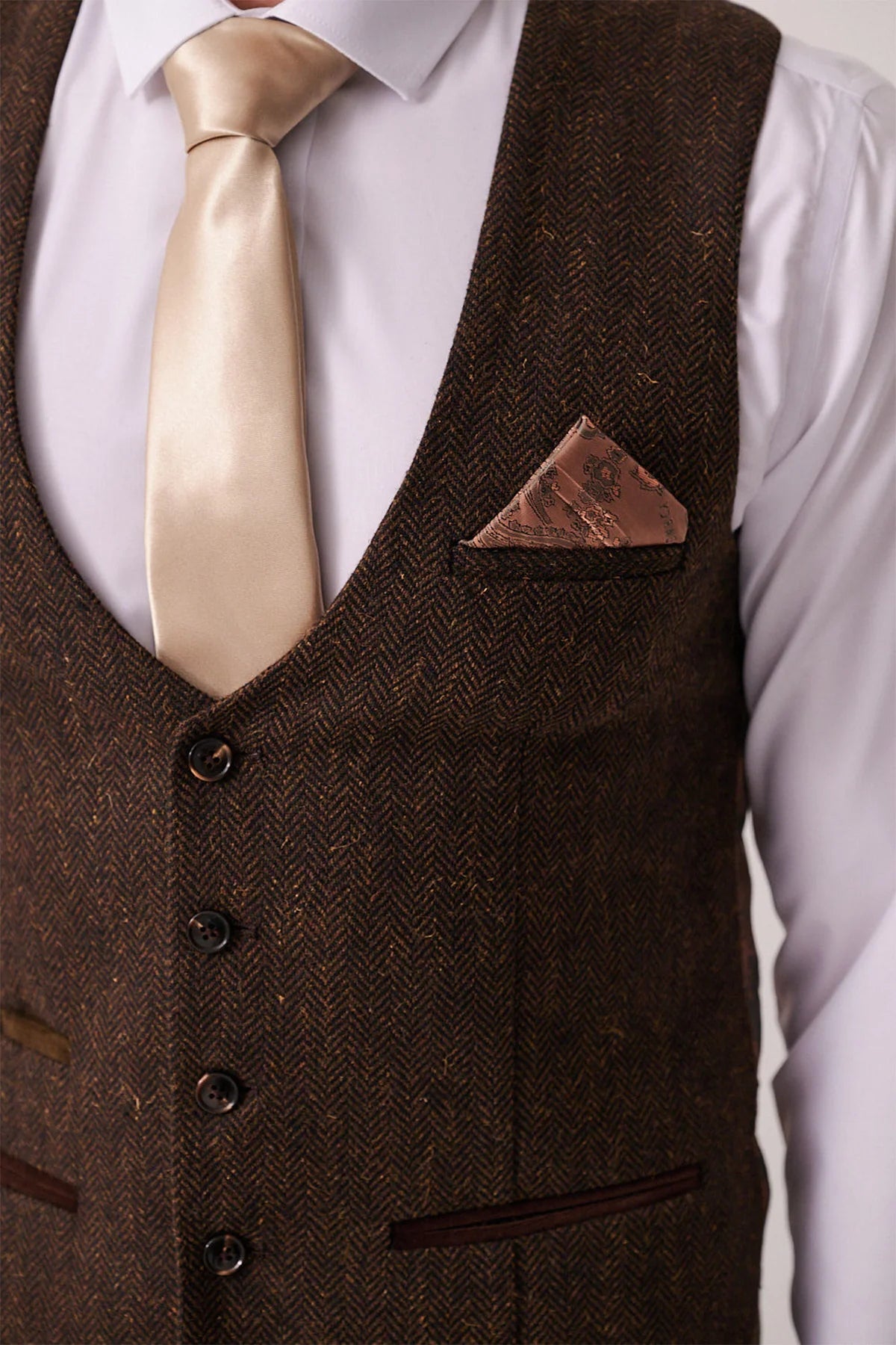 3-delig Heren kostuum Tweed Dean Brown - Marc Darcy