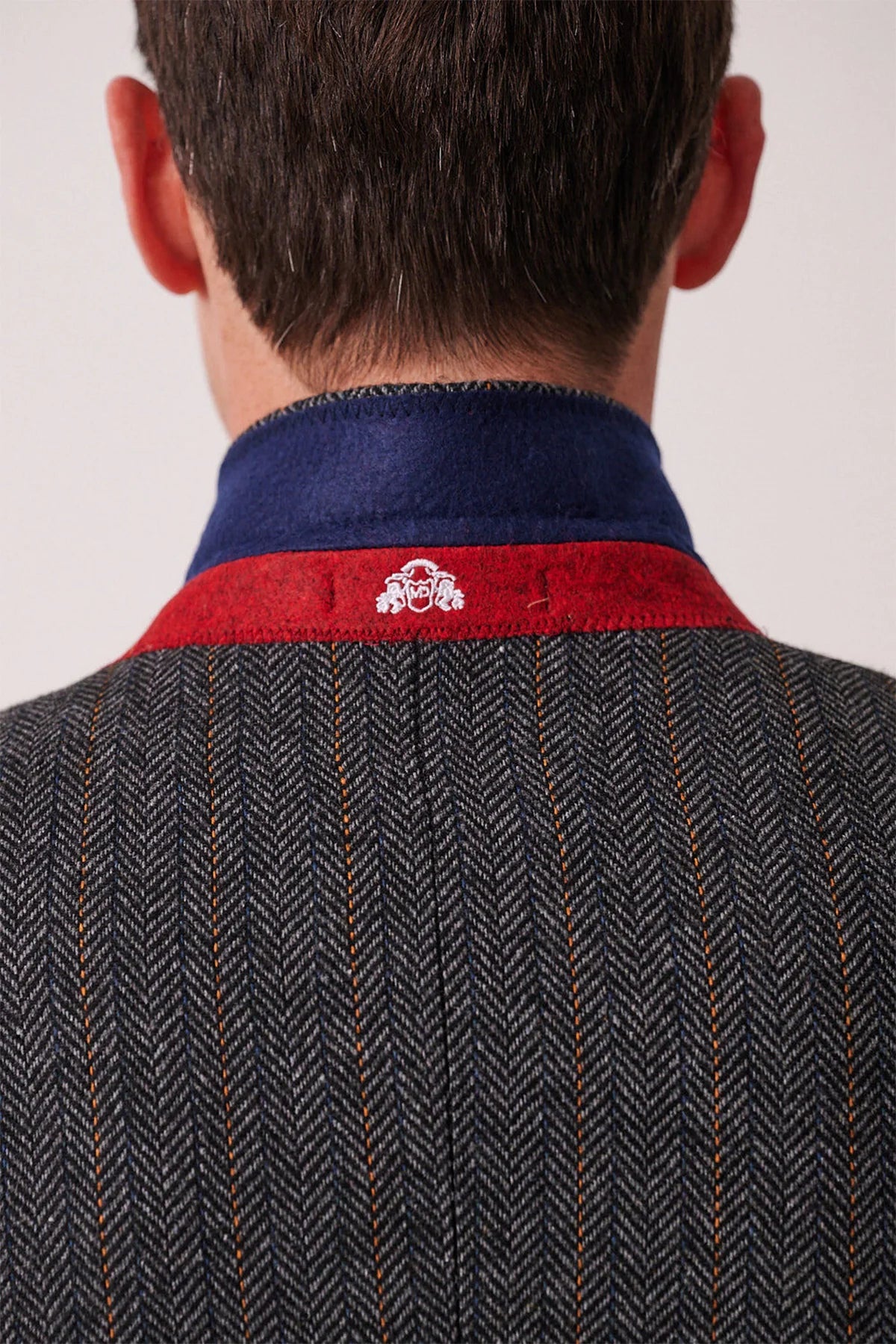 3-delig Heren kostuum Tweed Dominic Blue Grey - Marc Darcy