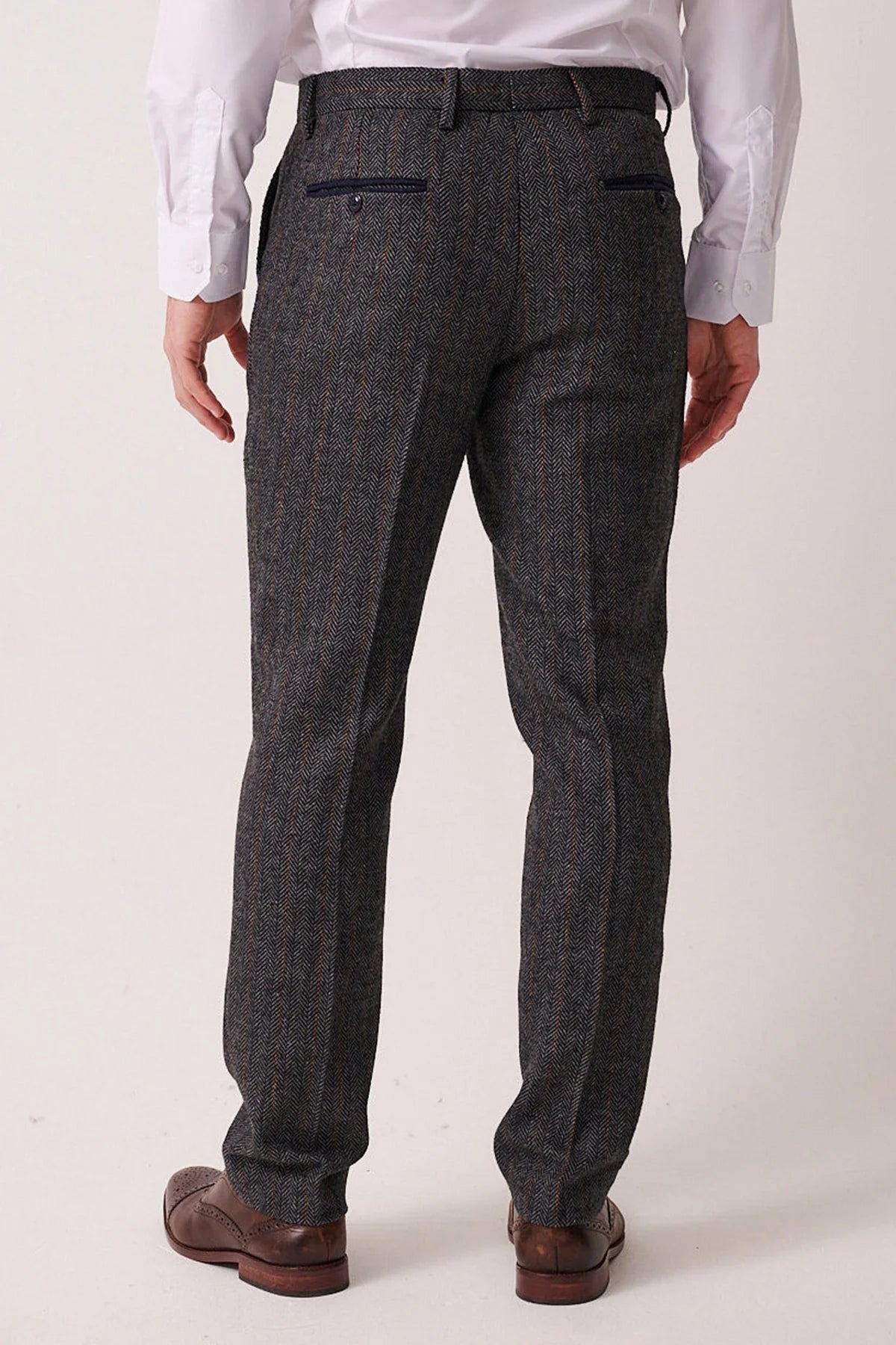 Marc Darcy - Pantalon Dominic Blue Grey Tweed
