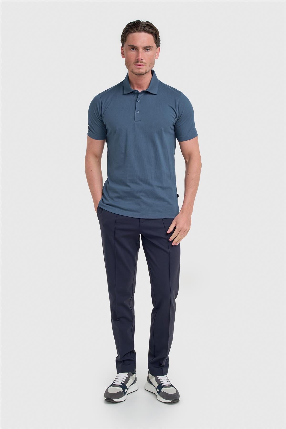 Cavani Sanchez Blue - Katoenen polo heren 2