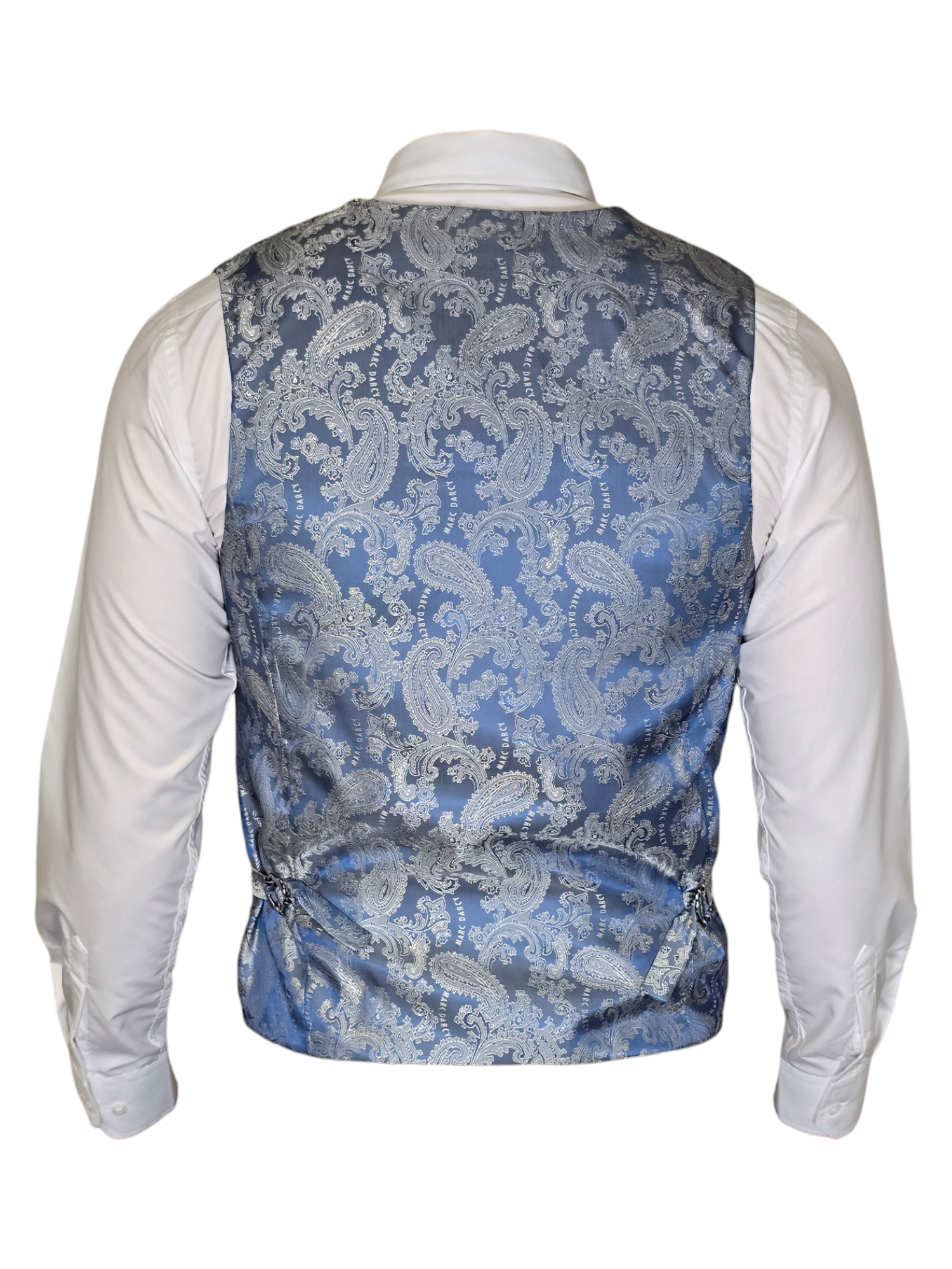 Marc Darcy - Gilet Ruitpatroon Licht Blauw Bromley Sky