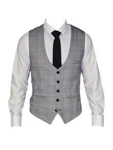 Marc Darcy - Gilet Check Jerry Grey