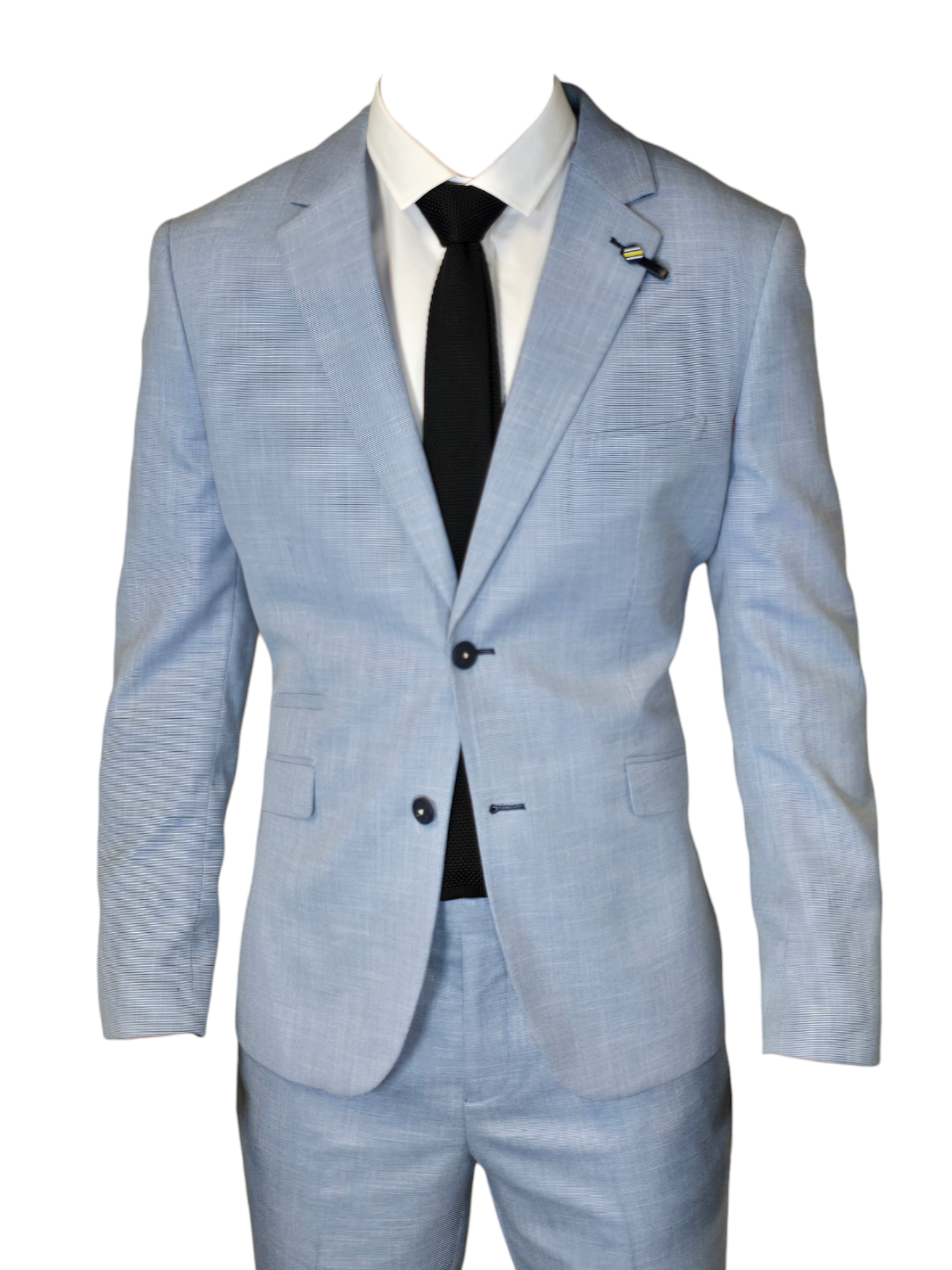 2-delig pak - slim fit lichtblauw pak - Cavani 2pc miami sky suit