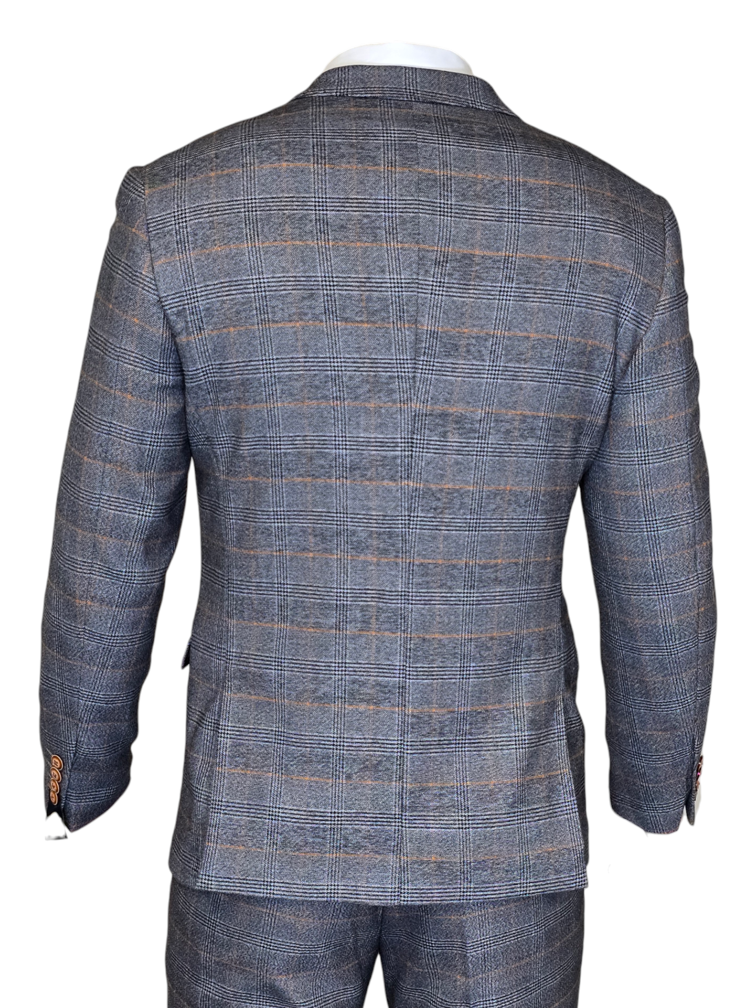 2-delig pak - geruit heren kostuum - Jenson grey 2pc suit