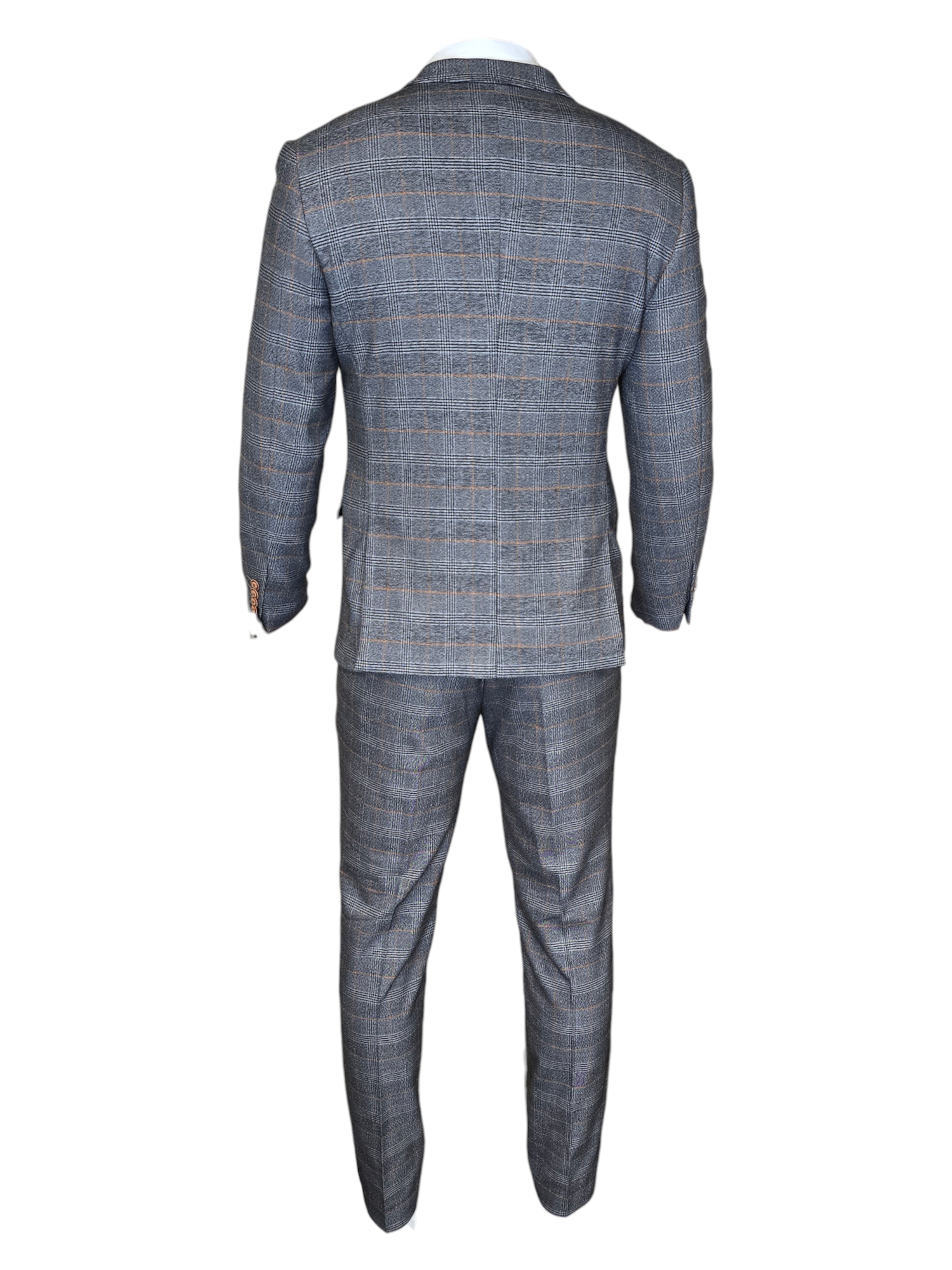 2-delig pak - geruit heren kostuum - Jenson grey 2pc suit