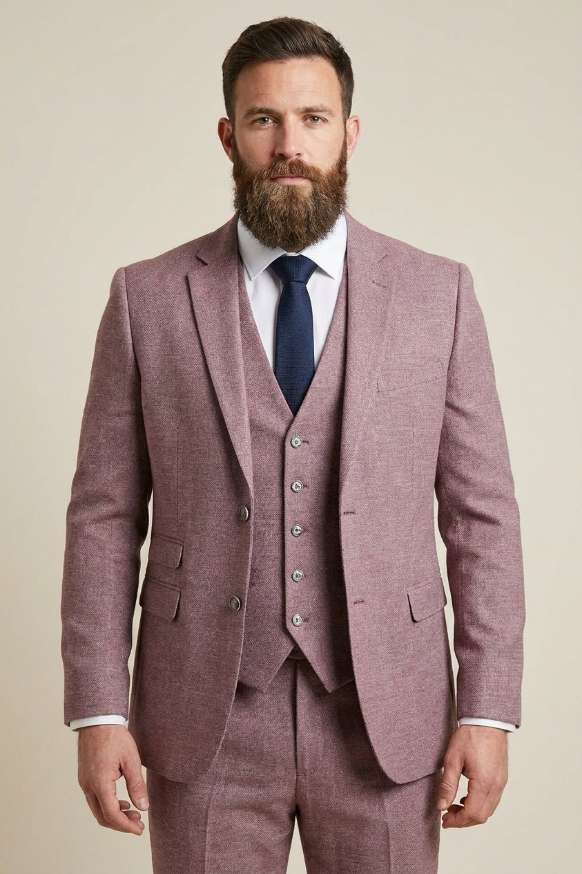 Cavani Lilac driedelig herenpak — studiofoto