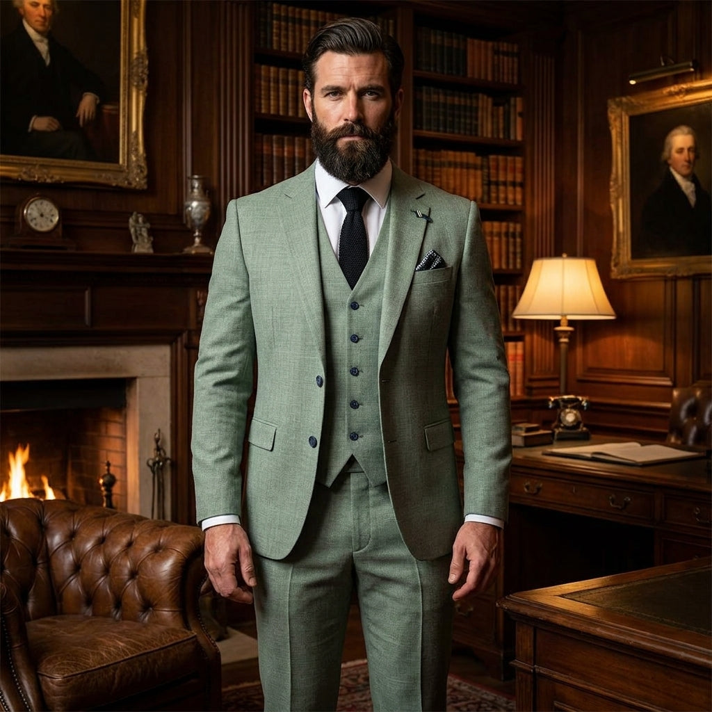 Driedelig kostuum Cavani Sage slim fit suit — sfeerfoto