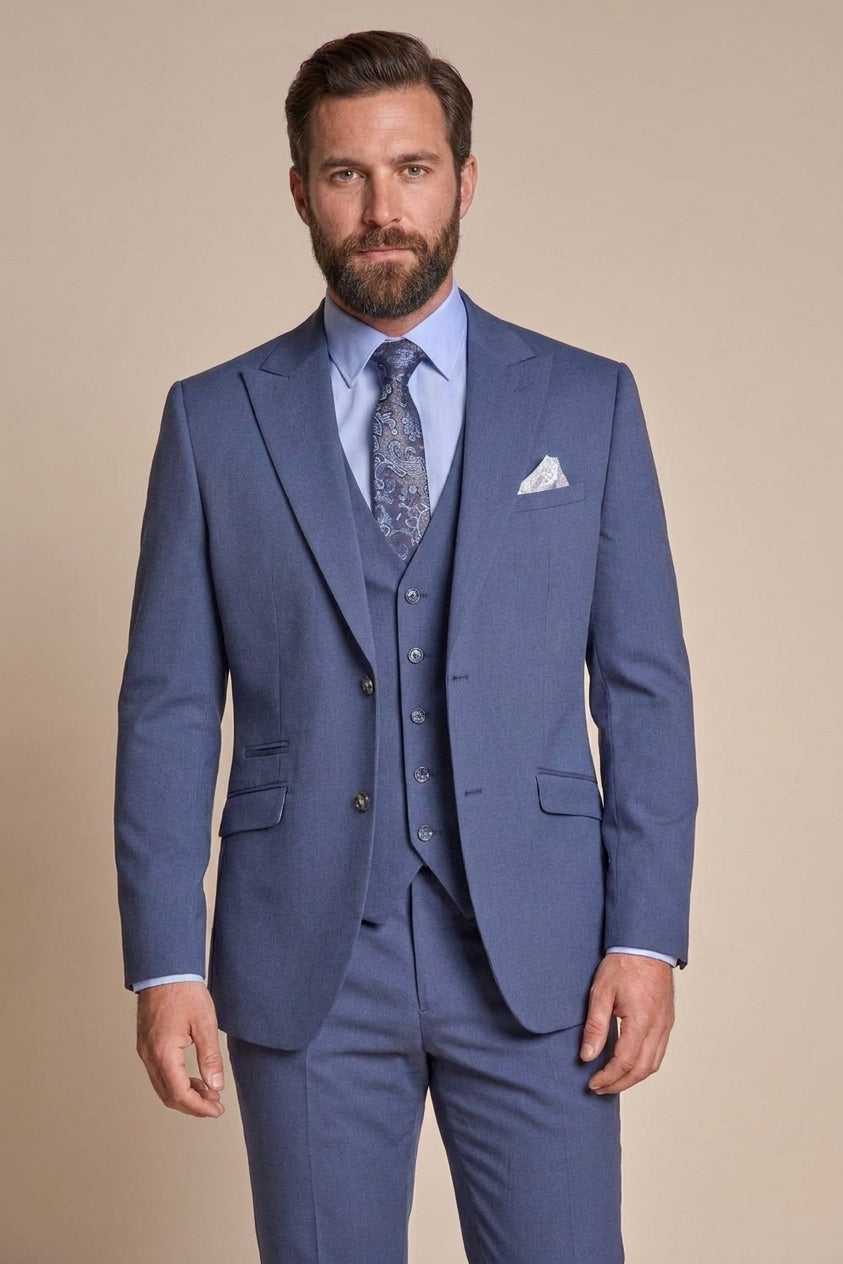 3-delig Blauw Herenpak - Specter Teal — studiofoto