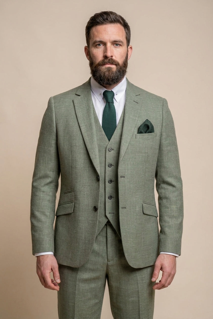 Driedelig kostuum Cavani Sage slim fit suit — studiofoto