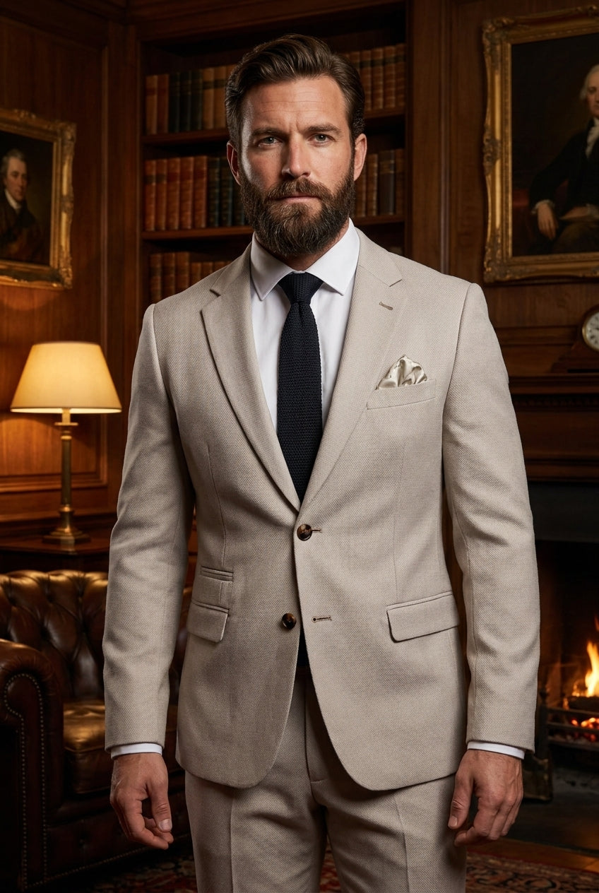 2-delig pak - Stone heren kostuum - Marc Darcy 2pc HM5 Stone suit — sfeerfoto