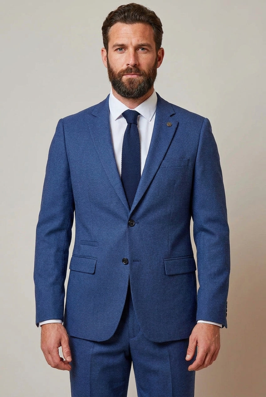 2-delig Heren Kostuum - Marc Darcy Ashley Navy — studiofoto