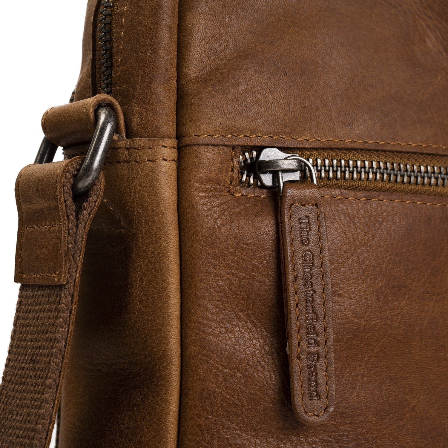 Leren Crossbody Tas Cognac Dessau