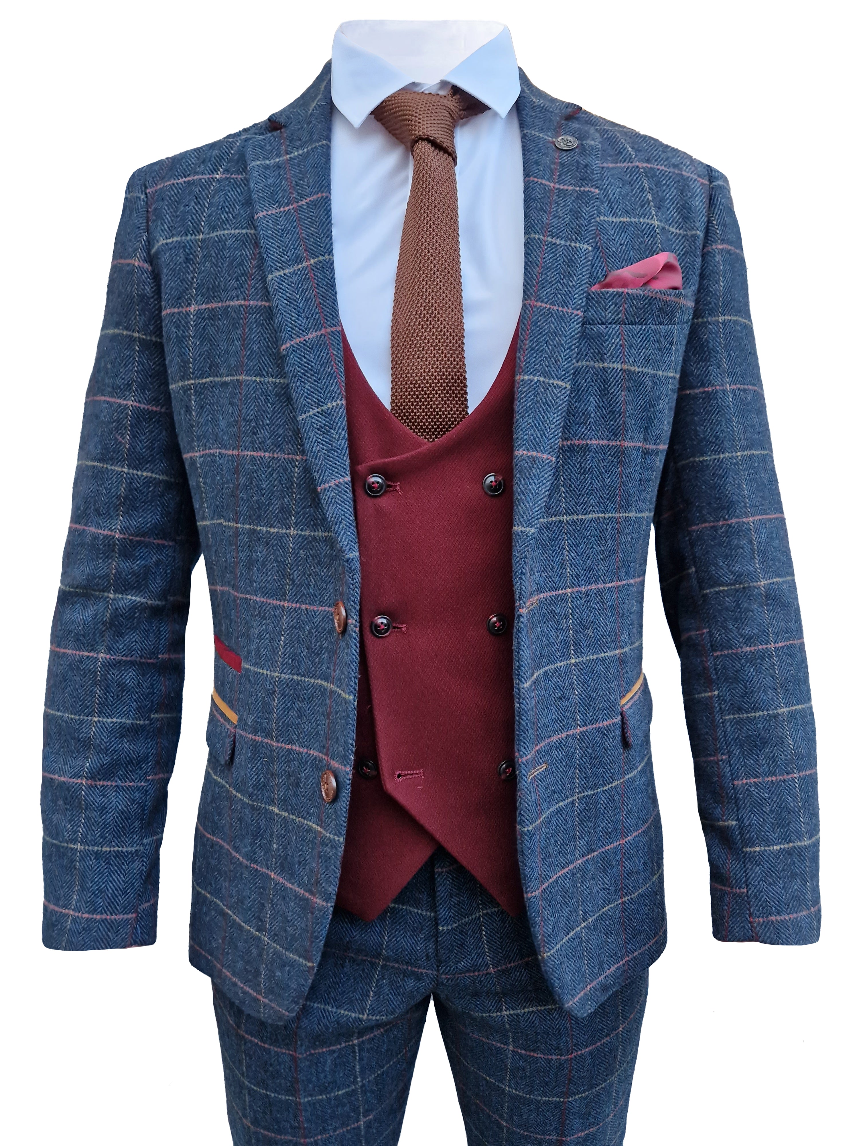 3 - delig Herenpak Tweed Eton - Mix & Match - driedelig pak