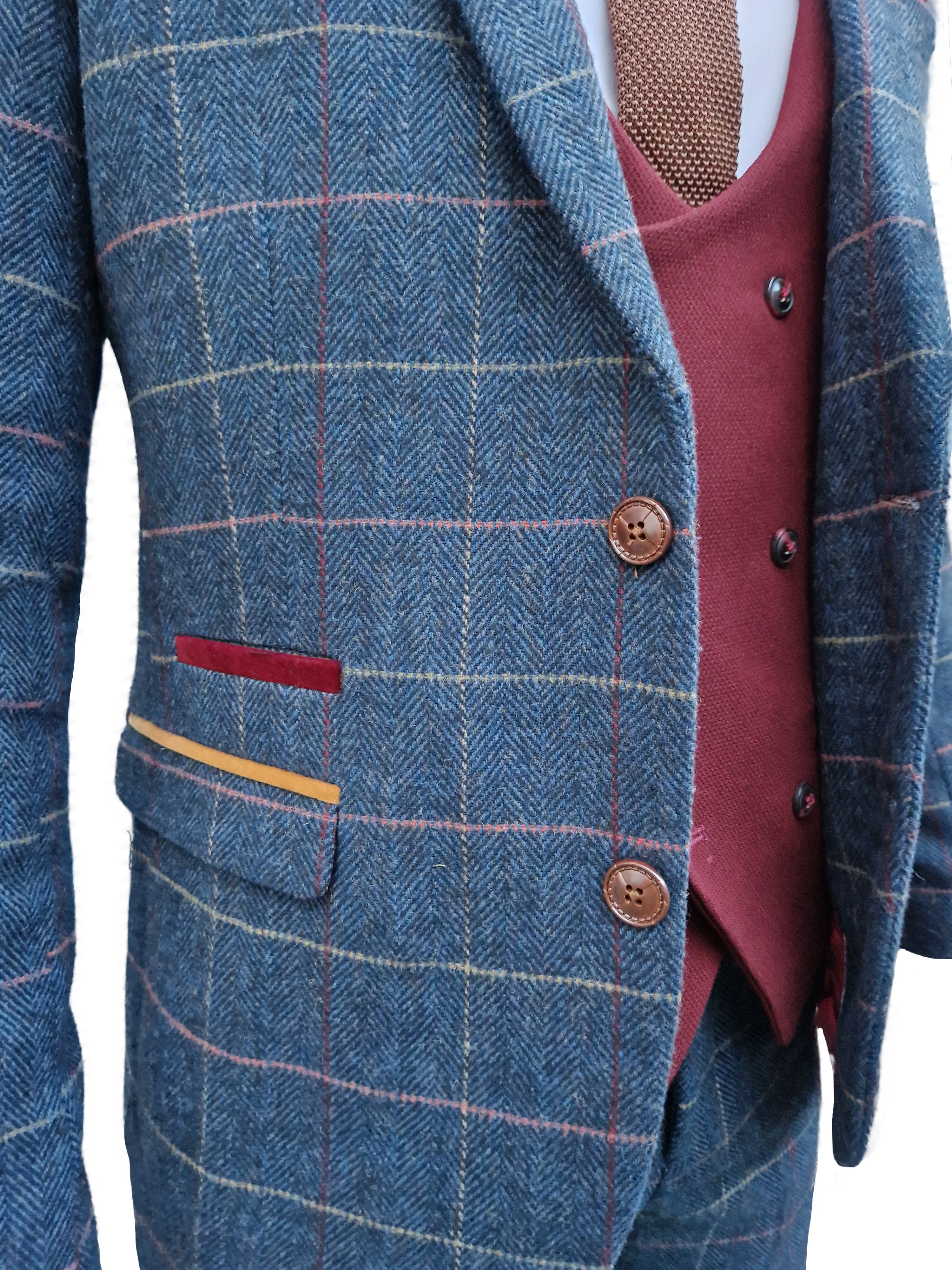 3 - delig Herenpak Tweed Eton - Mix & Match - driedelig pak