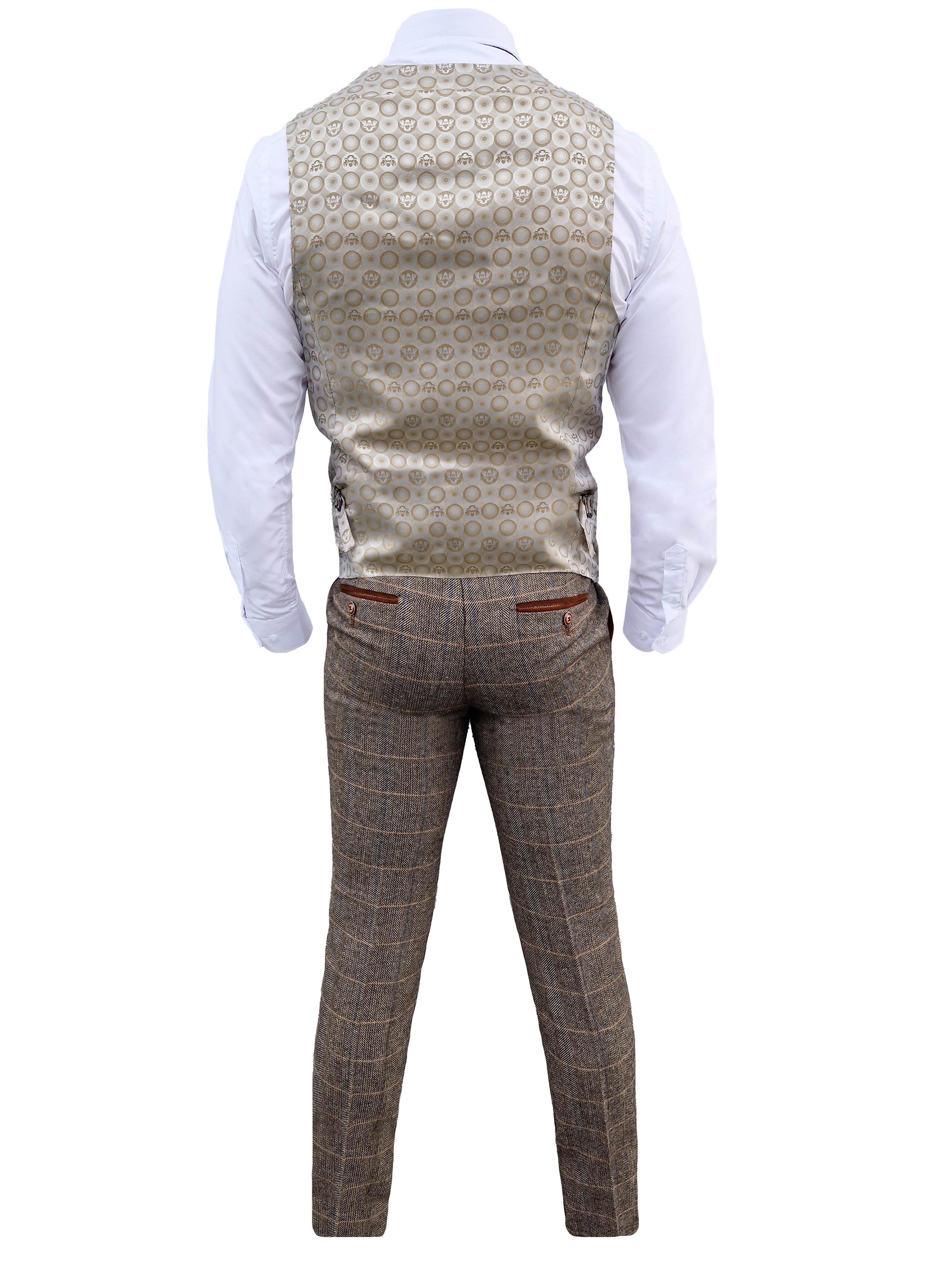 Mix and match - 3 - delig Herenpak Herringbone Brown/Cream