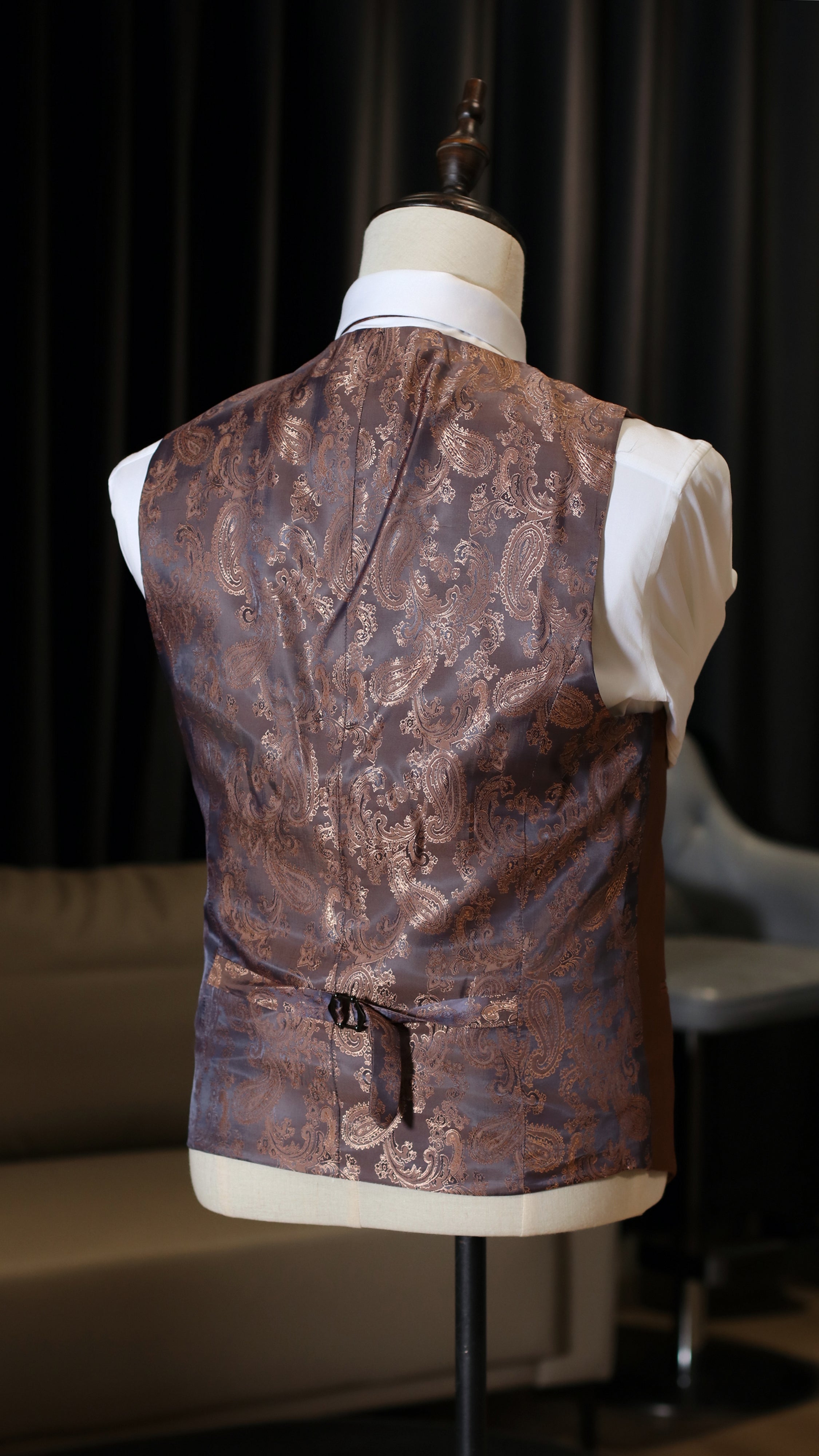 CASTLESON Admiral - Driedelig Herenpak Check Navy/Tan Mix & Match