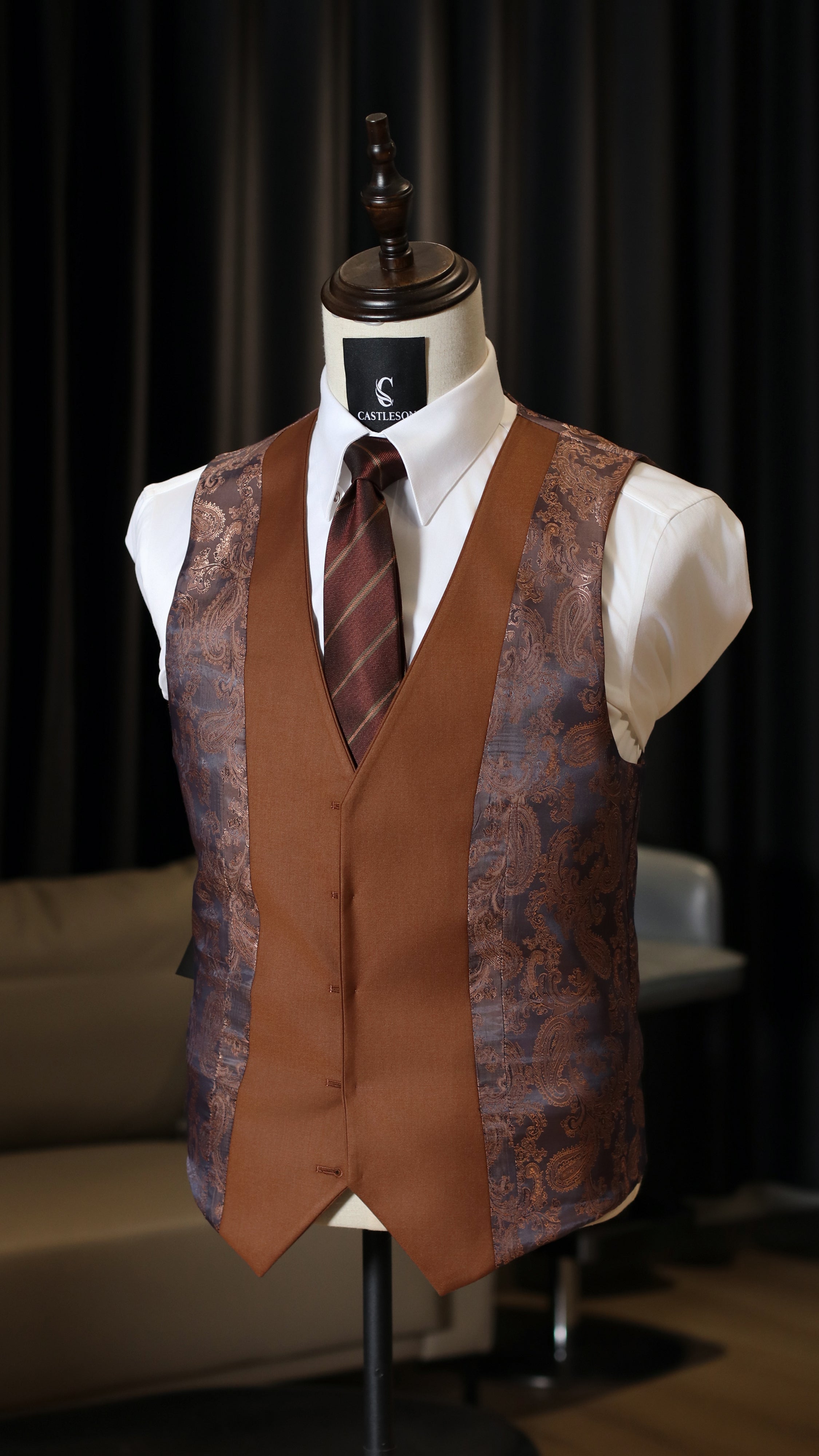 CASTLESON Admiral - Driedelig Herenpak Check Navy/Tan Mix & Match