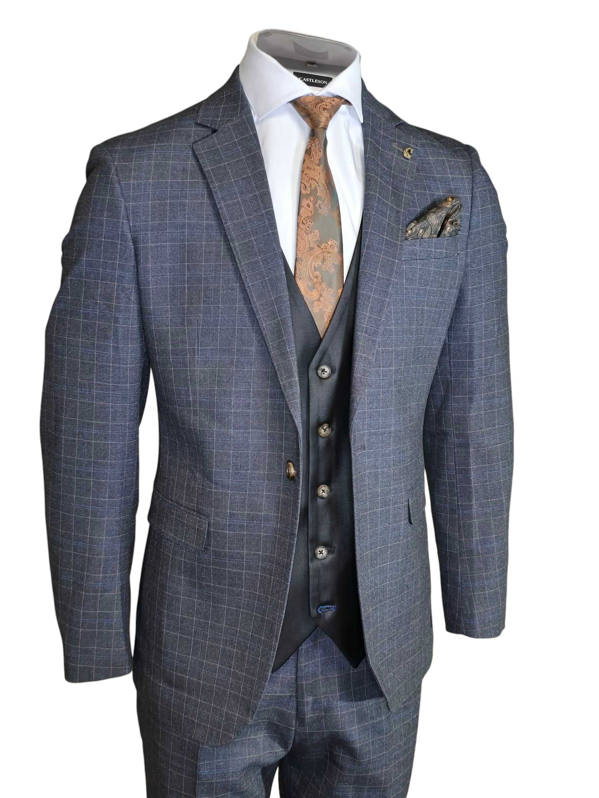 CASTLESON Phantom - Driedelig Herenpak Grey Mix & Match