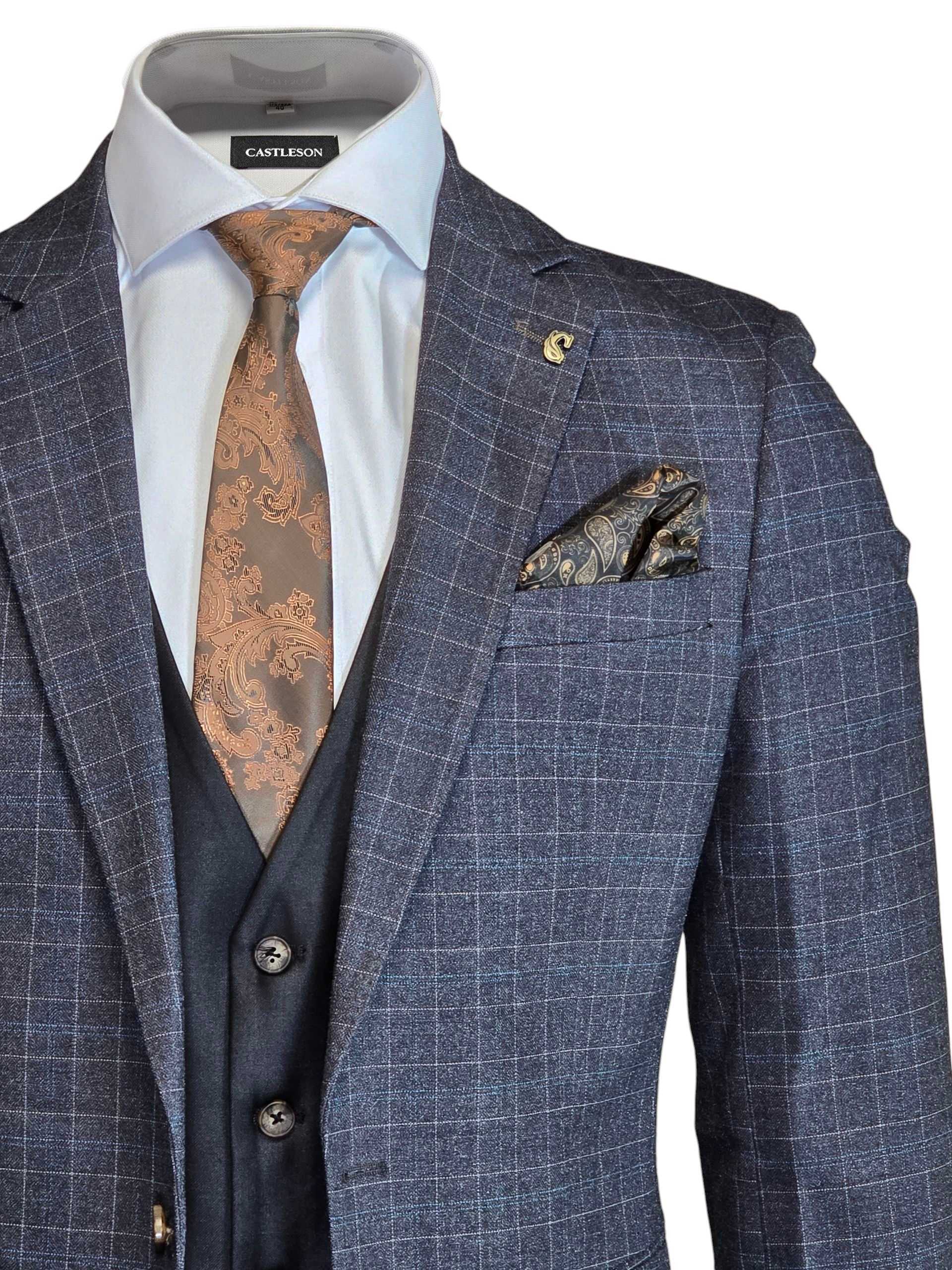 CASTLESON Phantom - Driedelig Herenpak Grey Mix & Match