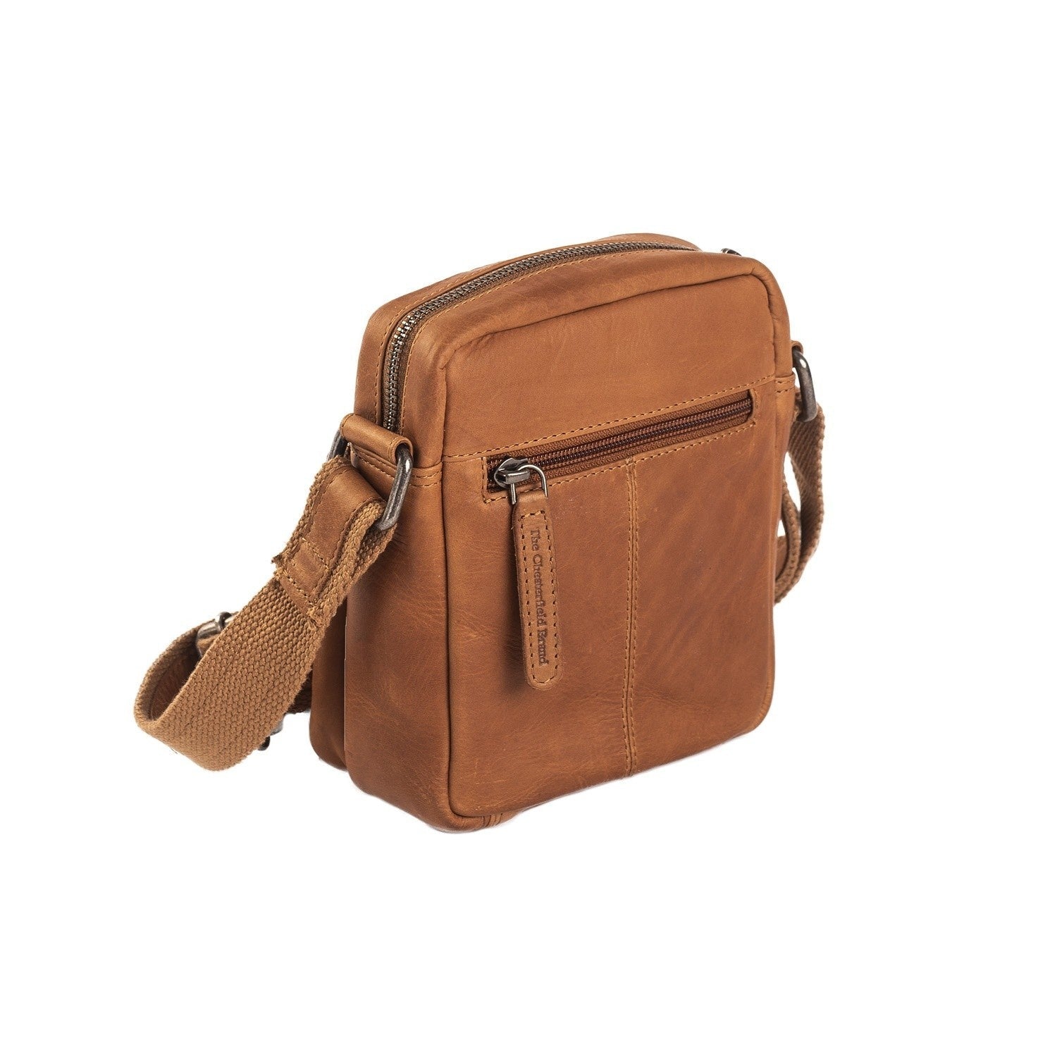 Leren Crossbody Tas Cognac Bremen