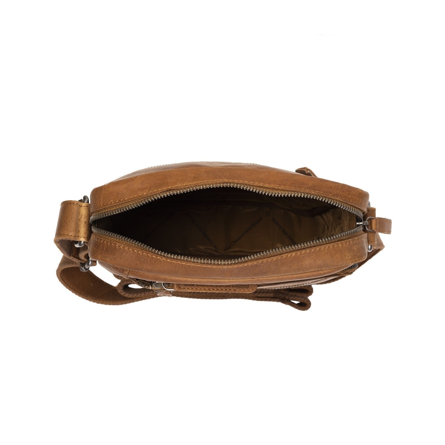 Leren Crossbody Tas Cognac Dessau